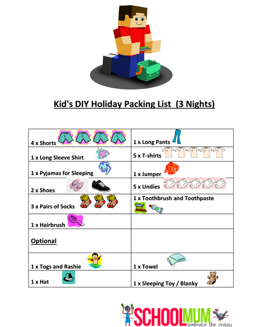 FREE DOWNLOADABLE PACKING LIST FOR KIDS - BLOCKIES  click here to get it for FREE :) 