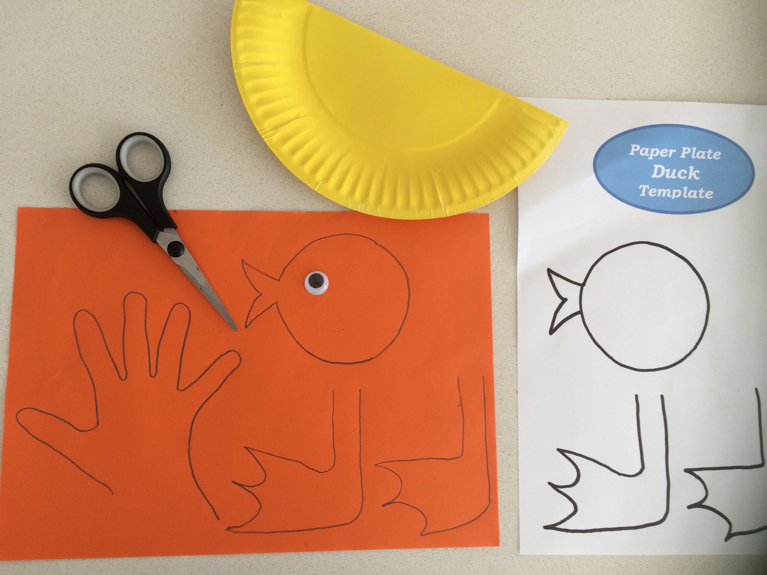 Super Easy Paper Plate Duck Craft School Mum