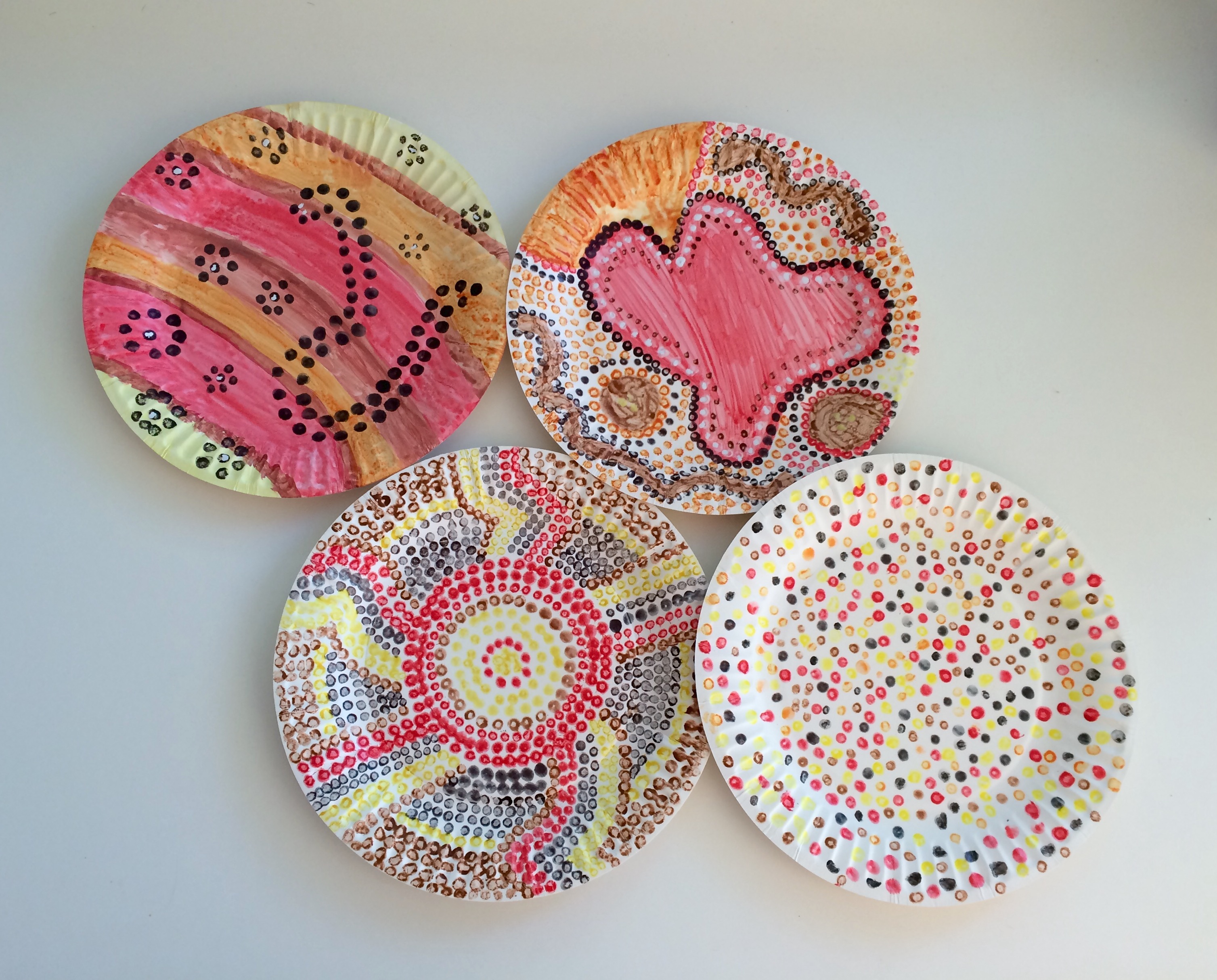 NAIDOC Dot Painting Paper Plate Snake School Mum