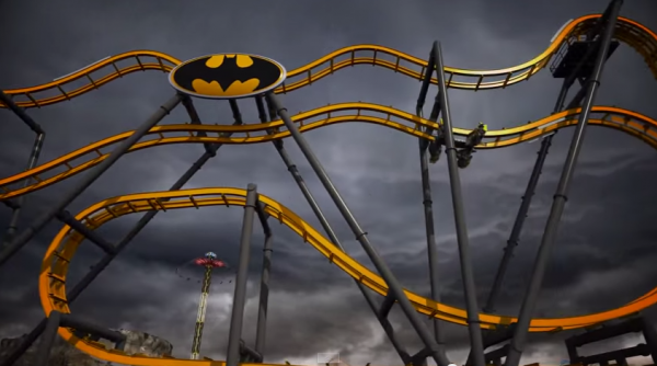 Batman The Ride Roller Coaster B-Roll POV Shots Six Flags Fiesta Texas ...